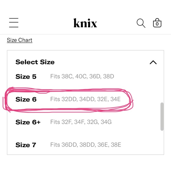 KNIX | WingWoman Bra Size 6 fits 32DD 34DD 32E 34E - Picture 14 of 15